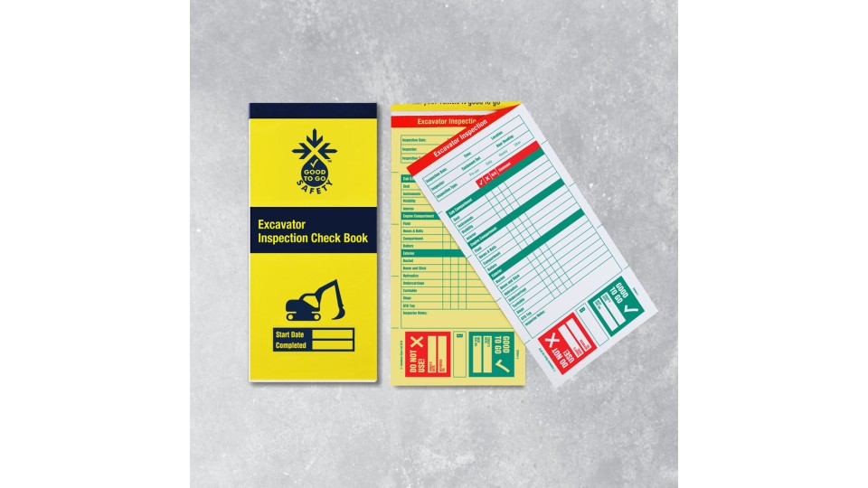 Excavator Inspection Books - 25 Checklists